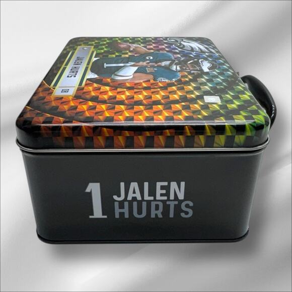 JALEN HURTS Philadelphia Eagles Themed Metal Lunch box Panini Revolution - Picture 5 of 6